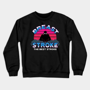 Retro Breaststroke Swim Fan 2 Retro Swim Team Crewneck Sweatshirt